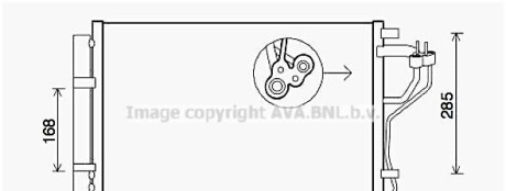 Радиатор кондиционера hyundai elantra седан (md, ud) 1.61.8 11-, i30 (gd) 1.41.61.6 gdi 11-, i30 cw (gd) 1.41.61.6 gdi 12-, i30 купе 1.41.6 gdi 13- - (976063X000) AVA COOLING HYA5308D