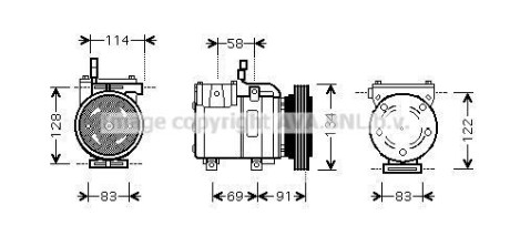 Ava компресор hyundai getz (2002) 1.6 (ava) (ava) - AVA COOLING HYAK199
