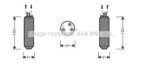 Осушувач кондиціонера - ((9780102000, 9780129000)) AVA COOLING HYD080