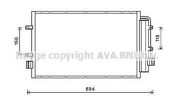 Радиатор кондиционера IVECO: Daily VI 3.0 D 09/11- - AVA COOLING IV5127D
