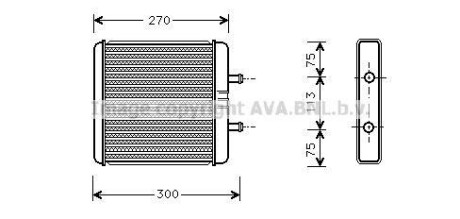 Радиатор отопителя салона Iveco Daily 01>06 MT-AT AC+/- - AVA COOLING IV6048