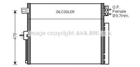 Конденсатор - (55038003AE) AVA COOLING JE5061D