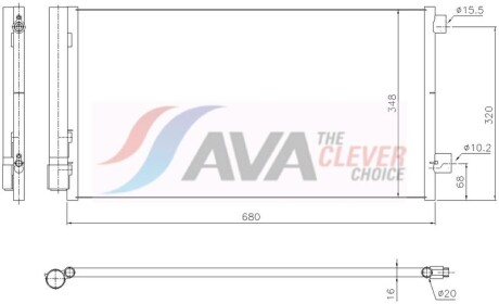 Радіатор кодиціонера - AVA COOLING JE5097D