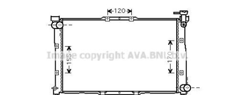 Радиатор, охлаждение двигателя - (0K9A215200, OK9B015200) AVA COOLING KA2039 (фото 1)