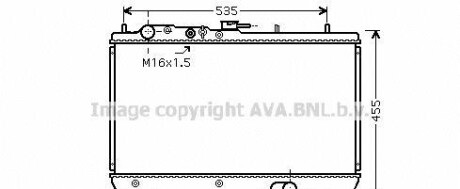 Радиатор, охлаждение двигателя - AVA COOLING KA2066