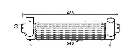 Интеркулер - (253103E730, 281904A160) AVA COOLING KA4141