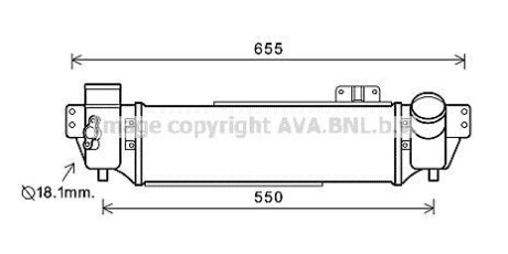 Интеркулер - (281904A470, 281904A47X) AVA COOLING KA4209