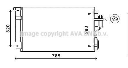 Конденсатор - (976062S500, 976062S501) AVA COOLING KA5153D (фото 1)