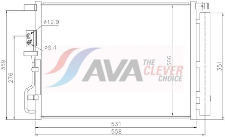 Радіатор кодиціонера - AVA COOLING KA5356D