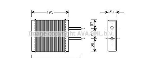 Теплообменник, отопление салона - AVA COOLING KA6047