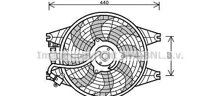 Вентилятор, охлаждение двигателя - AVA COOLING KA7518