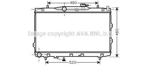 Радіатор охолодження двигуна AVA - (s253102F040, 253102F061, 253102F000) AVA COOLING KAA2074