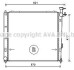 Радіатор, Система охолодження двигуна - (253102P100, 253102P160) AVA COOLING KAA2272 (фото 1)