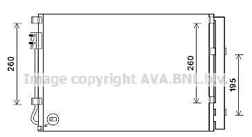 Конденсатор - (976061W000, 976061R000, 976064L000) AVA COOLING KAA5280D