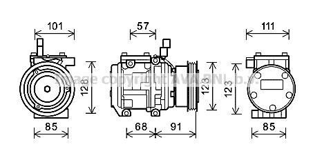 Компресор кондиціонера AVA - (977012D100) AVA COOLING KAAK145