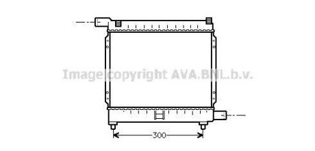 Радіатор охолодження двигуна W124/W201 MT 18/20/23-AC (Ava) - AVA COOLING MS2039