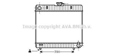 Радіатор охолодження двигуна MB W123/W126 MT 76-84 (Ava) - AVA COOLING MS2042