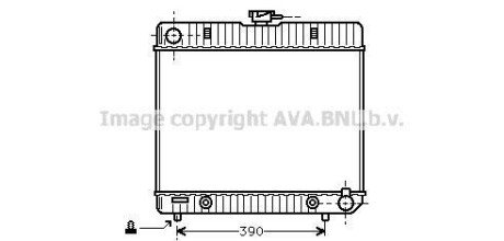 Радіатор охолодження двигуна MB W123 23/28 AT 76-85 (Ava) - AVA COOLING MS2043