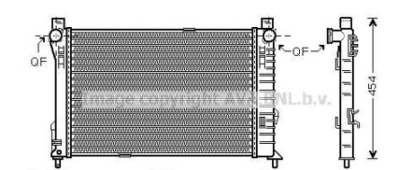Радиатор, охлаждение двигателя - AVA COOLING MS2338