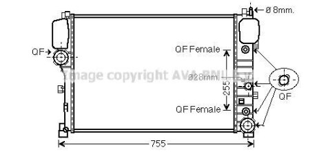 Ava радіатор охолодження mercedes s-class w221 05- - AVA COOLING MS2447