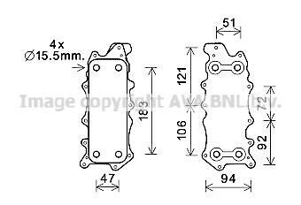 Масляний охолоджувач (теплообмінник) AVA - (2721880001) AVA COOLING MS3685