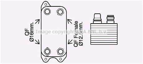 Охолоджувач оливи - (0995001100, 0995002300, 995001100) AVA COOLING MS3686