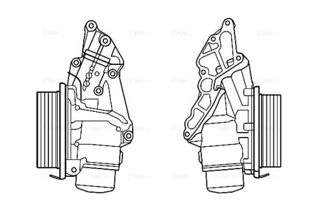 Радіатор масляний MERCEDES W204/W207/W211 DIESEL в зборі (AVA) - AVA COOLING MS3688H