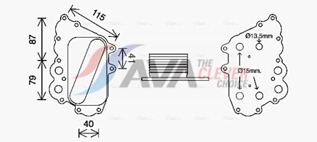 Охолоджувач оливи - AVA COOLING MS3713