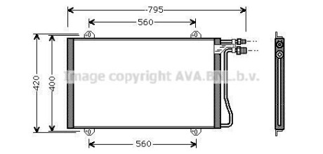 Ava радіатор кондиціонера sprinter condenser - AVA COOLING MS5219