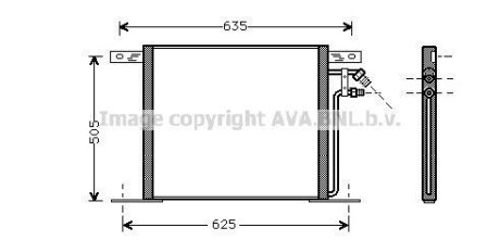 Радіатор кодиціонера - (6388350170) AVA COOLING MS5220