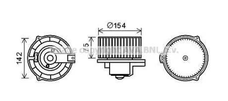 Вентилятор отопителя салона Mercedes-Benz ML (W163) (97-06) AVA - AVA COOLING MS8620