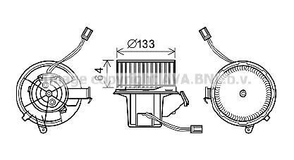 Вентилятор отопителя салона MB C204 E212 AVA - AVA COOLING MS8628