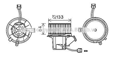 Вентилятор отопителя салона MB C204 E212 AVA - AVA COOLING MS8640