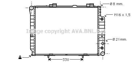 Радиатор охлаждения двигателя MB E-class (W210) 2,0i 2,3i 2,4i 2,6i 2,8i 3,2i 5A - AVA COOLING MSA2214