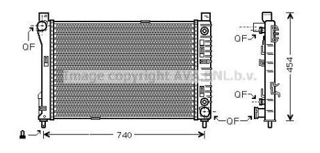 Радіатор охолодження двигуна AVA - AVA COOLING MSA2286