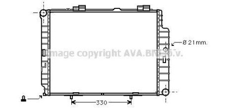 Радіатор охолодження двигуна MB E-class (W210) 2,7d 3,2d AVA - AVA COOLING MSA2287