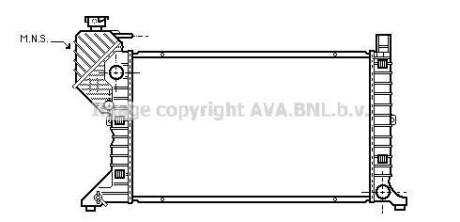 Радиатор охлаждения двигателя MB Sprinter 00>06 MT AC+/- AVA - AVA COOLING MSA2300