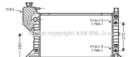 Радиатор, охлаждение двигателя - AVA COOLING MSA2343