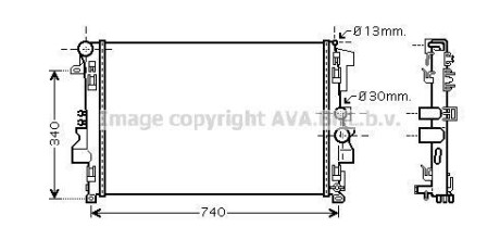 Радіатор охолодження двигуна MB Vito 639 MT AC+/- 03>10 AVA - AVA COOLING MSA2356