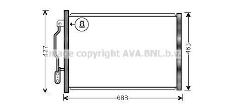 Конденсер mb w221c216 3.0-6.2 05- - (2215000754, 2215000854, 2215001354) AVA COOLING MSA5605