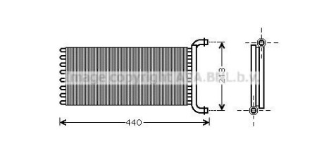 Радиатор отопителя салона MB Sprinder CDI 06>, VW Crafter 2,5TDI 06> AVA - (2E0819017C, 0038358901) AVA COOLING MSA6399