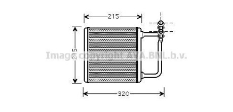 Радіатор обігрівача салону MB E211 02>08 AVA - AVA COOLING MSA6451