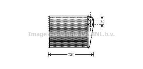 Радиатор отопителя салона MB A-class 169 B-class 245, Mini Clubman Cooper Counr - (64113422666) AVA COOLING MSA6465