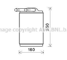 Радиатор отопителя салона MB ML163 - AVA COOLING MSA6680