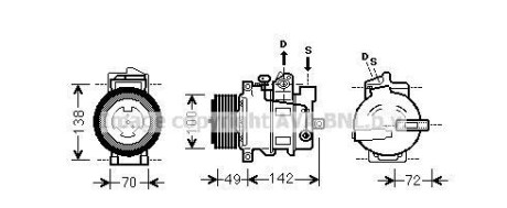 Компресор кондицiонера - (68012247) AVA COOLING MSAK566