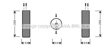 Осушитель, кондиционер - (2208300083, 9700300283, 9708300283) AVA COOLING MSD053