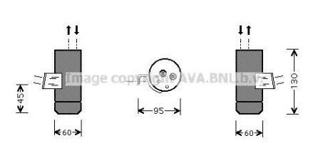 Осушувач, Система кондиціонування повітря - (1688300858, A1688300858) AVA COOLING MSD292 (фото 1)