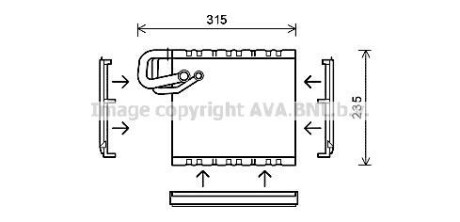 Випарник, Система кондиціонування повітря - (2E0820091, 2E0820091B) AVA COOLING MSV550