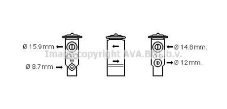 Expansion valve, air_conditioning - AVA COOLING MT1253