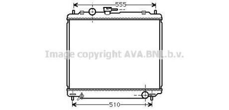 Радіатор, Система охолодження двигуна - (mb890956, mb340052) AVA COOLING MT2109 (фото 1)